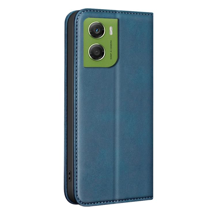 For Motorola Moto G06 4G BINFEN COLOR Calfskin Texture Magnetic RFID Vegan Leather Phone Case