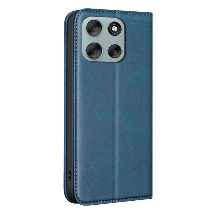 For Motorola Moto G56 5G BINFEN COLOR Calfskin Texture Magnetic RFID Vegan Leather Phone Case