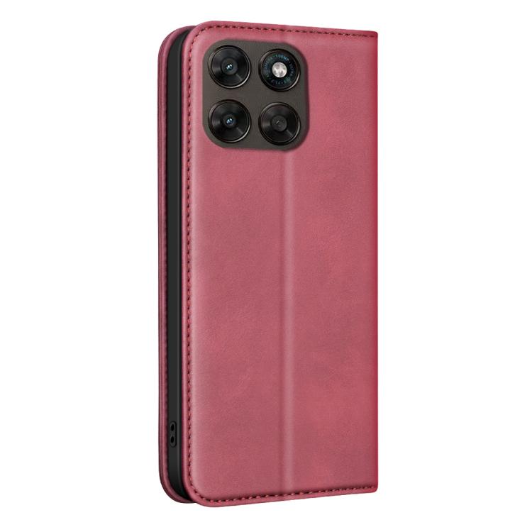 For Motorola Moto G67 5G / G77 5G BINFEN COLOR Calfskin Texture Magnetic RFID Vegan Leather Phone Case