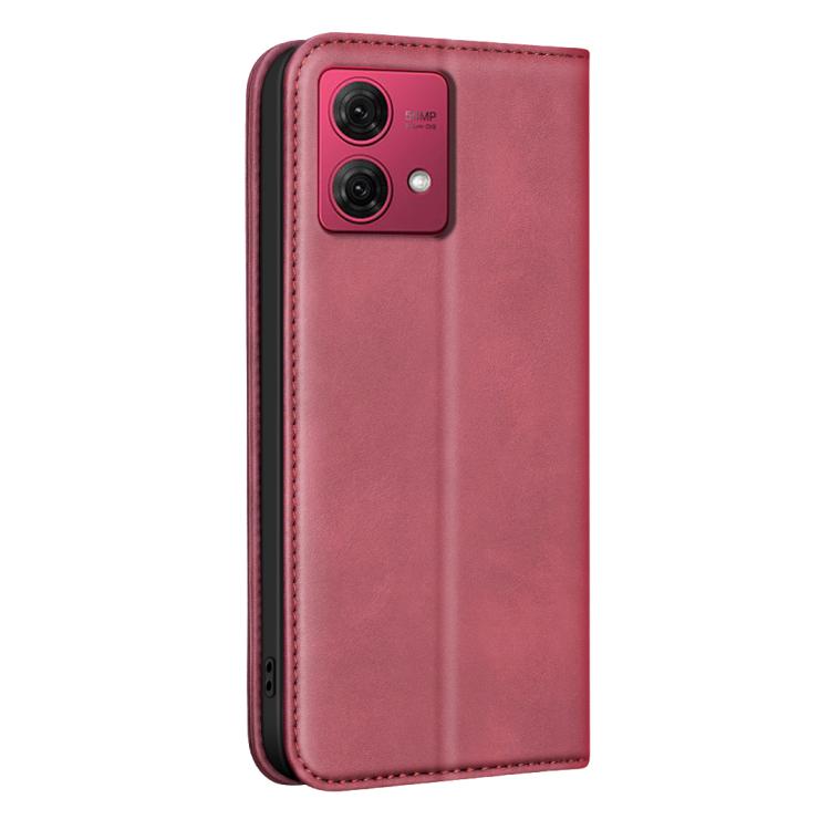 For Motorola Moto G84 5G BINFEN COLOR Calfskin Texture Magnetic RFID Vegan Leather Phone Case