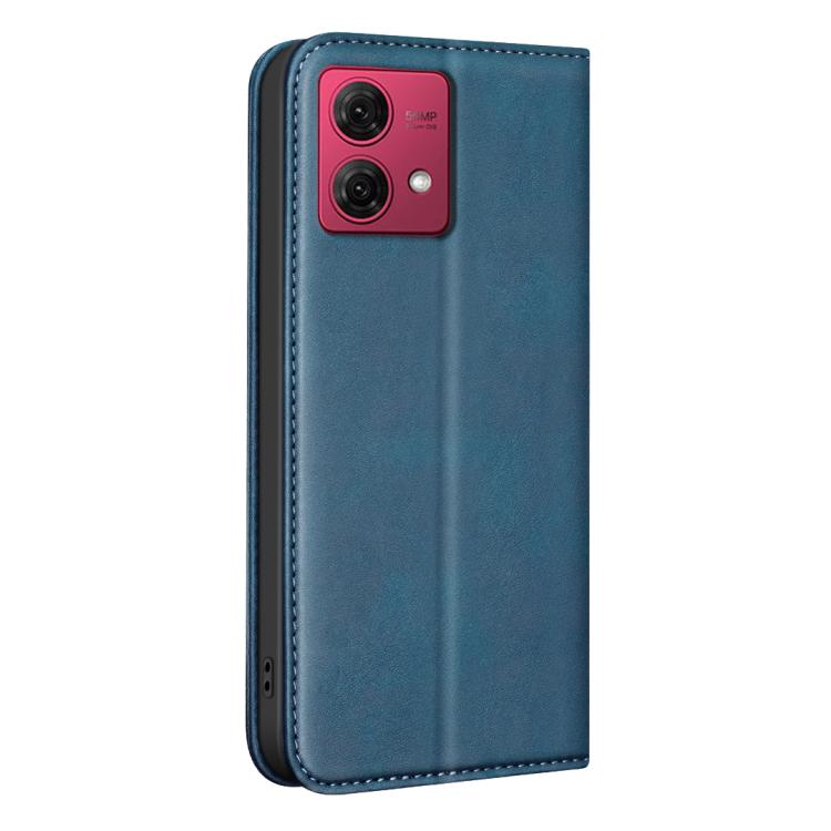 For Motorola Moto G84 5G BINFEN COLOR Calfskin Texture Magnetic RFID Vegan Leather Phone Case