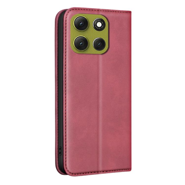 For Motorola Moto G86 5G BINFEN COLOR Calfskin Texture Magnetic RFID Vegan Leather Phone Case