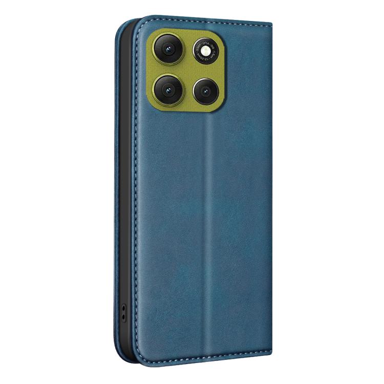 For Motorola Moto G86 5G BINFEN COLOR Calfskin Texture Magnetic RFID Vegan Leather Phone Case