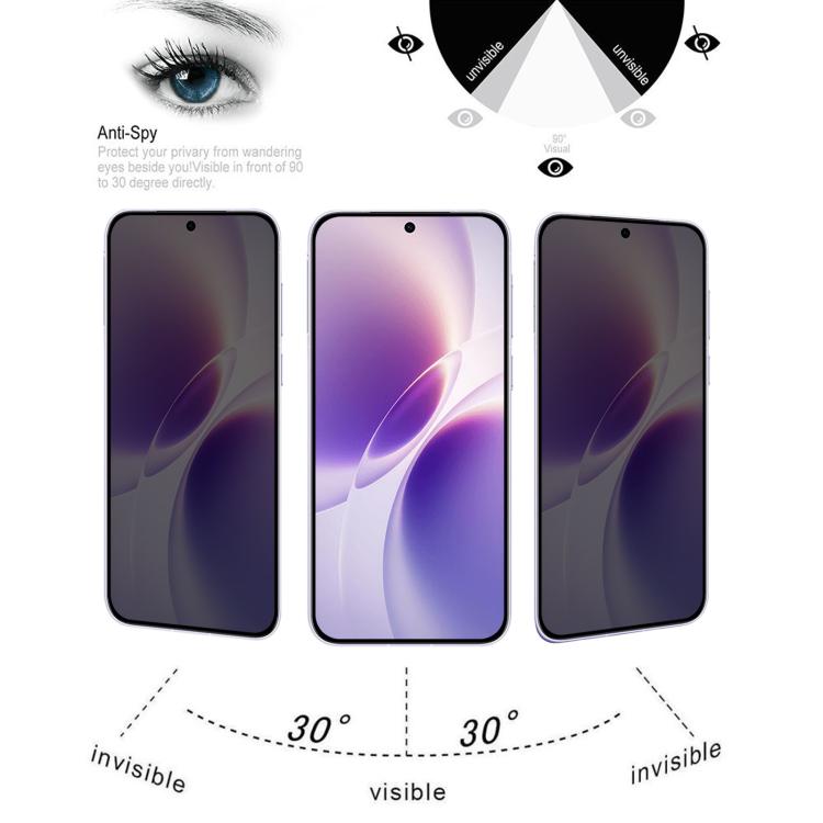 For vivo X300s Full Cover Anti-peeping Tempered Glass Film, Support Fingerprint Unlocking