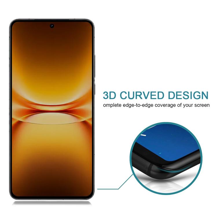 For vivo iQOO 15T 5G Full Cover Anti-peeping Tempered Glass Film, Support Fingerprint Unlocking
