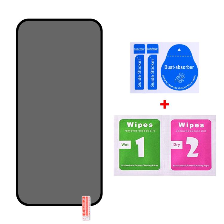 For Google Pixel 9 High Transparency Full Cover Anti-spy Tempered Glass Film, Support Fingerprint Unlocking