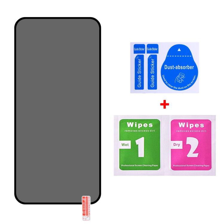 For Google Pixel 9 Pro XL 25pcs High Transparency Full Cover Anti-spy Tempered Glass Film, Support Fingerprint Unlocking