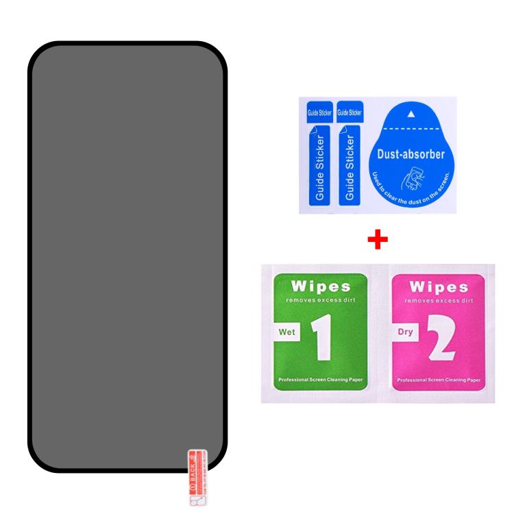 For Google Pixel 10 25pcs High Transparency Full Cover Anti-spy Tempered Glass Film, Support Fingerprint Unlocking
