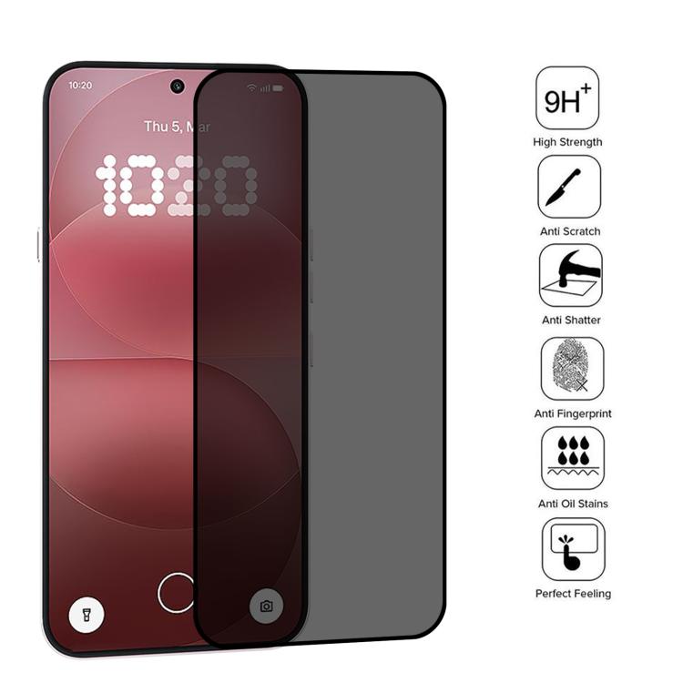 For Nothing Phone 4a Pro 25pcs High Transparency Full Cover Anti-spy Tempered Glass Film, Support Fingerprint Unlocking