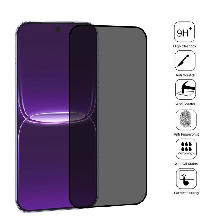 For Realme Neo8 5G 25pcs High Transparency Full Cover Anti-spy Tempered Glass Film, Support Fingerprint Unlocking
