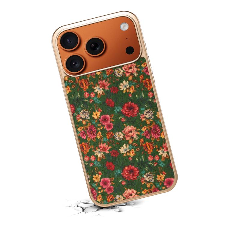For iPhone 13 Pro Max Denior Peony Series Electroplated Magnetic Phone Case