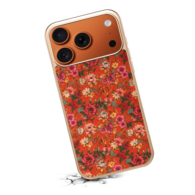 For iPhone 16 Denior Peony Series Electroplated Magnetic Phone Case