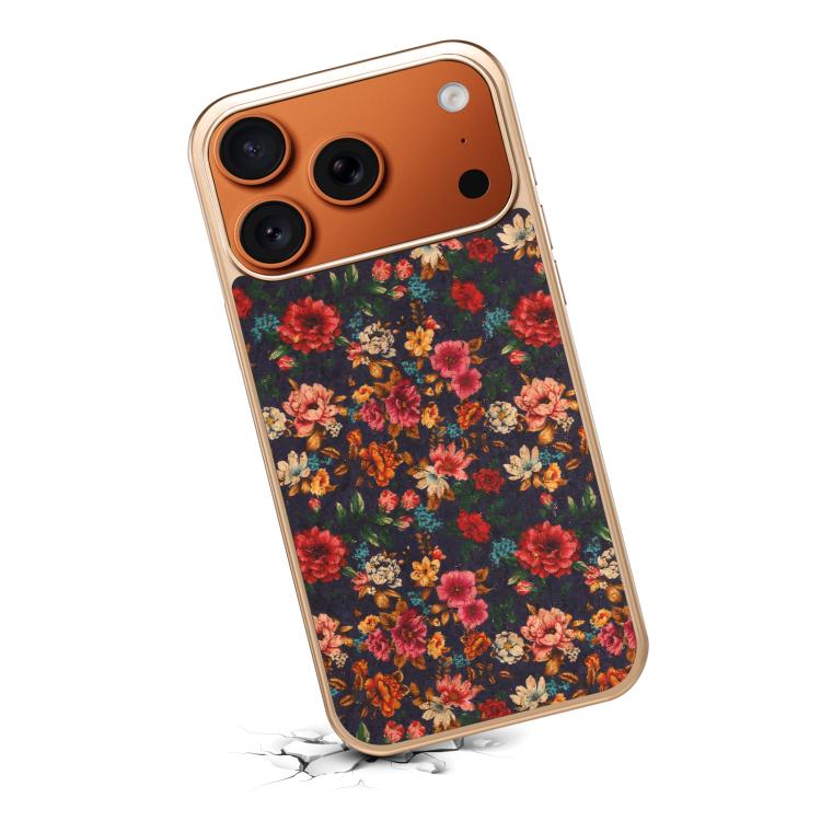 For iPhone 16 Denior Peony Series Electroplated Magnetic Phone Case