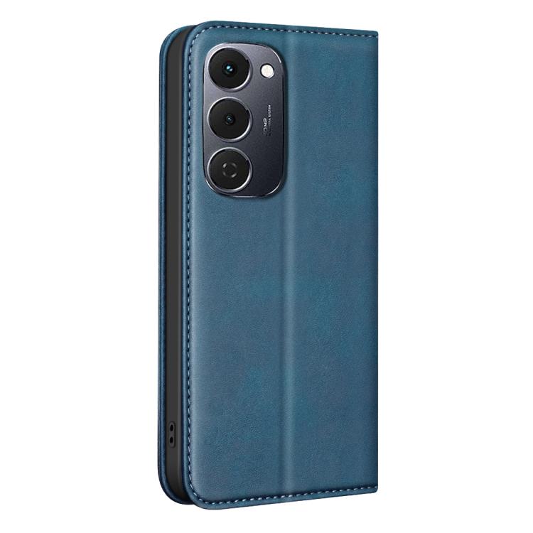 For Tecno Spark 40 Pro+ 4G BINFEN COLOR Calfskin Texture Magnetic RFID Vegan Leather Phone Case