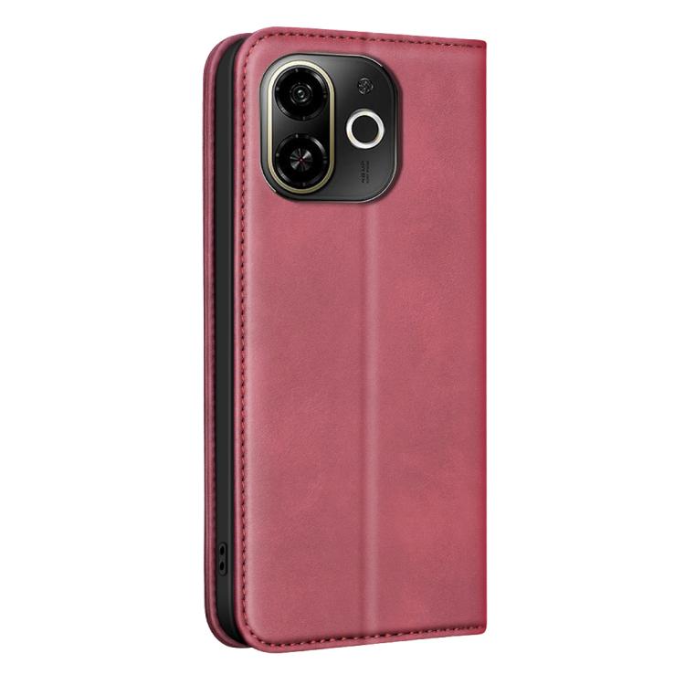 For Tecno Pop 9 5G / Spark 30C 5G BINFEN COLOR Calfskin Texture Magnetic RFID Vegan Leather Phone Case