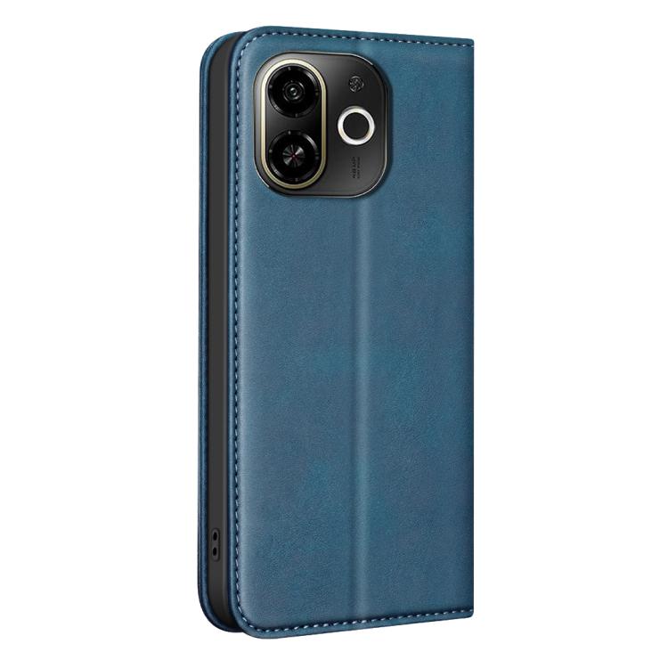 For Tecno Pop 9 5G / Spark 30C 5G BINFEN COLOR Calfskin Texture Magnetic RFID Vegan Leather Phone Case