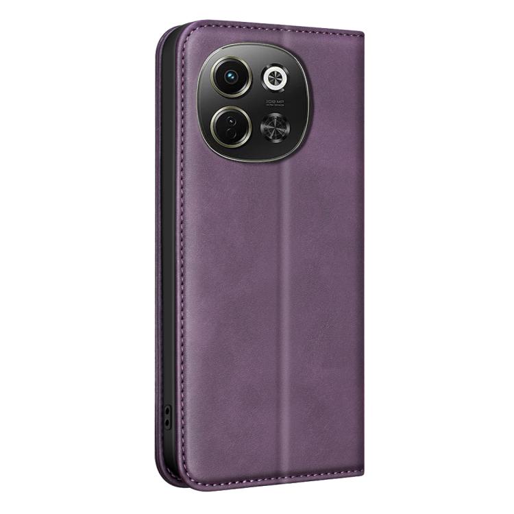 For Tecno Pova 6 Neo 5G / Spark 30 5G BINFEN COLOR Calfskin Texture Magnetic RFID Vegan Leather Phone Case