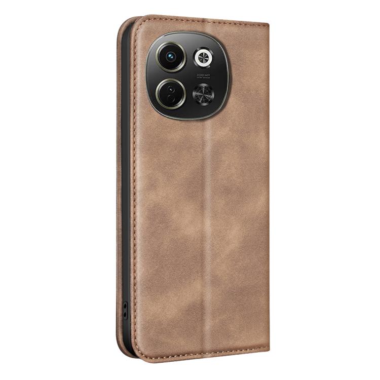 For Tecno Pova 6 Neo 5G / Spark 30 5G BINFEN COLOR Calfskin Texture Magnetic RFID Vegan Leather Phone Case