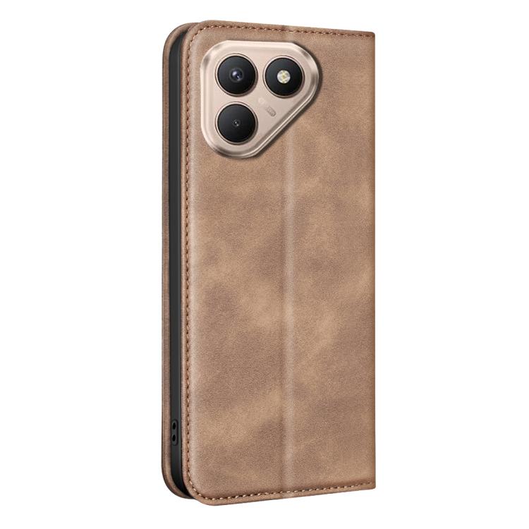 For Tecno Pova 7 4G BINFEN COLOR Calfskin Texture Magnetic RFID Vegan Leather Phone Case