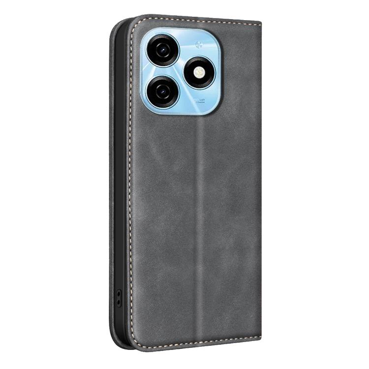 For Tecno Spark 20 BINFEN COLOR Calfskin Texture Magnetic RFID Vegan Leather Phone Case