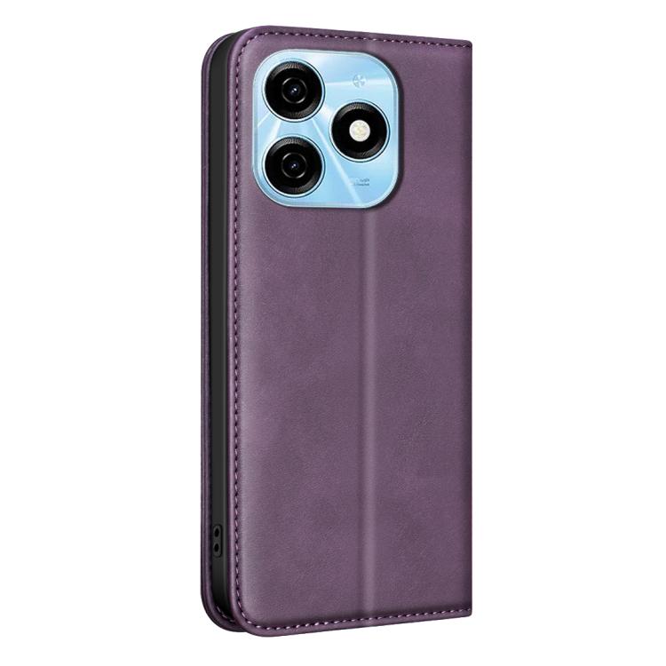 For Tecno Spark 20 BINFEN COLOR Calfskin Texture Magnetic RFID Vegan Leather Phone Case