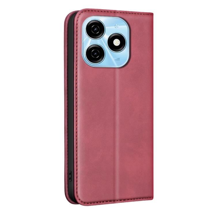 For Tecno Spark 20 BINFEN COLOR Calfskin Texture Magnetic RFID Vegan Leather Phone Case