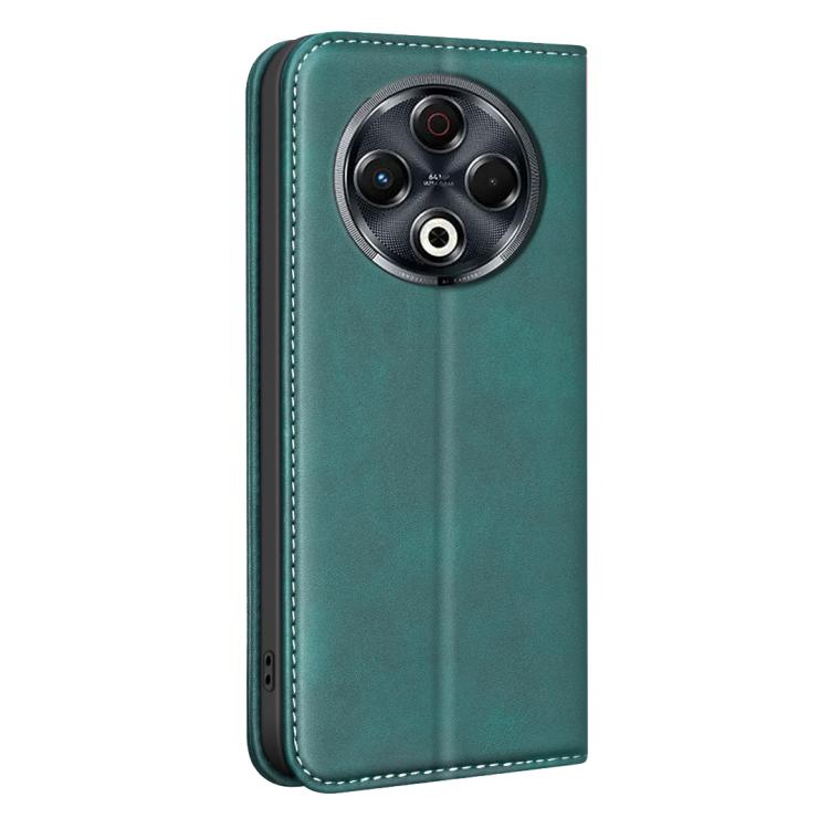 For Tecno Spark 30 4G BINFEN COLOR Calfskin Texture Magnetic RFID Vegan Leather Phone Case