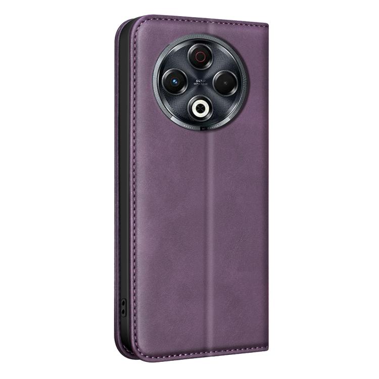 For Tecno Spark 30 4G BINFEN COLOR Calfskin Texture Magnetic RFID Vegan Leather Phone Case