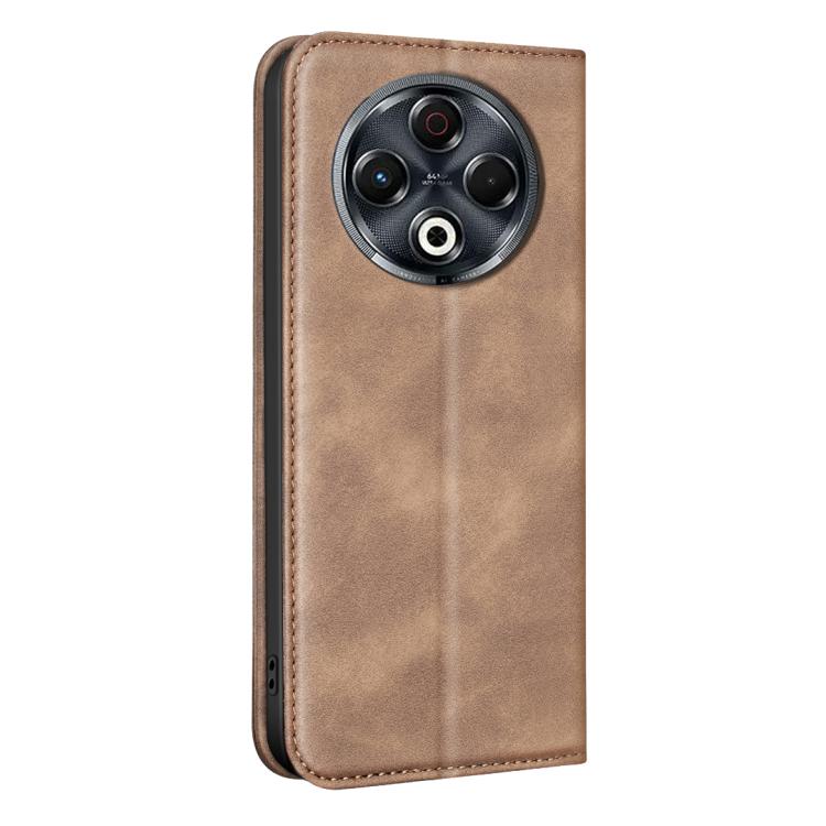 For Tecno Spark 30 4G BINFEN COLOR Calfskin Texture Magnetic RFID Vegan Leather Phone Case