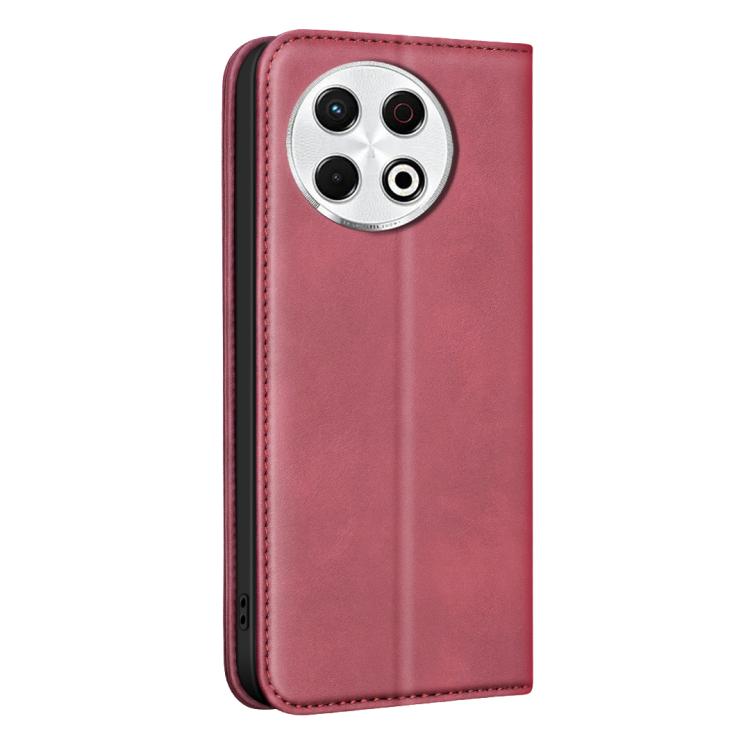 For Tecno Spark 30 Pro 4G BINFEN COLOR Calfskin Texture Magnetic RFID Vegan Leather Phone Case