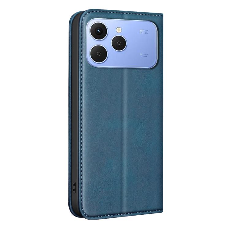 For Tecno Spark 40 4G BINFEN COLOR Calfskin Texture Magnetic RFID Vegan Leather Phone Case