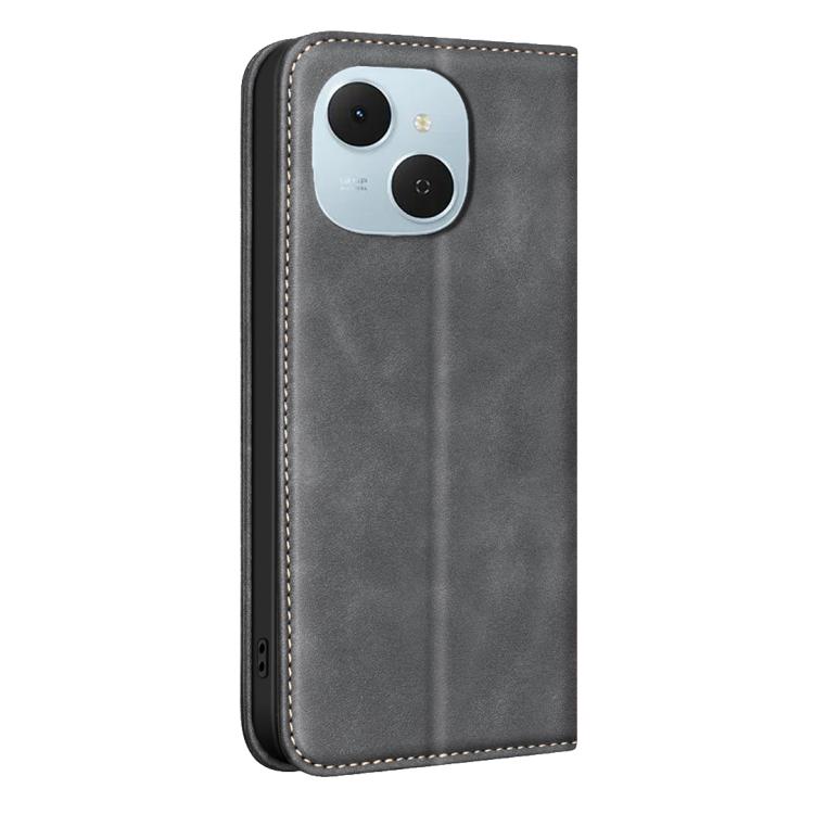 For Tecno Spark 40C BINFEN COLOR Calfskin Texture Magnetic RFID Vegan Leather Phone Case