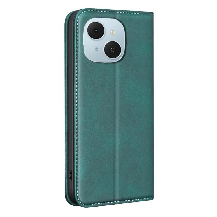 For Tecno Spark 40C BINFEN COLOR Calfskin Texture Magnetic RFID Vegan Leather Phone Case