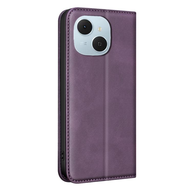 For Tecno Spark 40C BINFEN COLOR Calfskin Texture Magnetic RFID Vegan Leather Phone Case