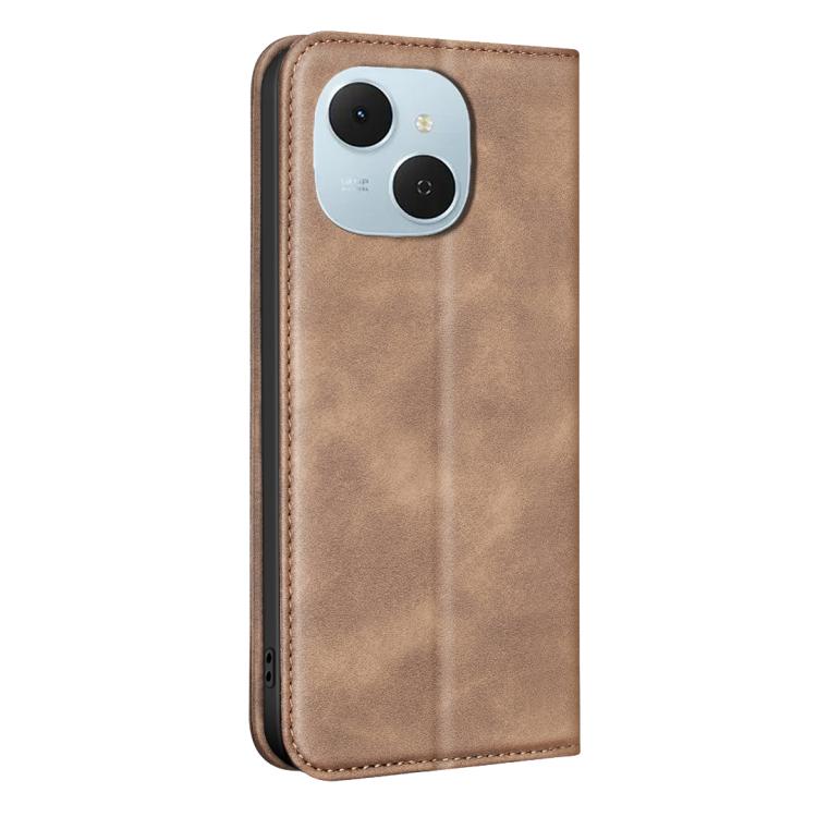 For Tecno Spark 40C BINFEN COLOR Calfskin Texture Magnetic RFID Vegan Leather Phone Case