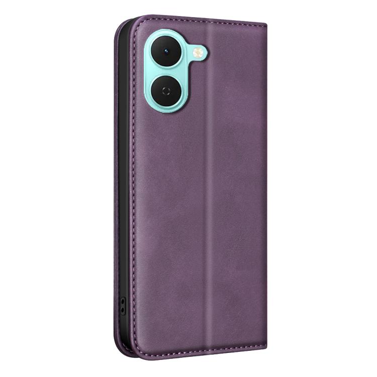 For Tecno Spark Go 3 BINFEN COLOR Calfskin Texture Magnetic RFID Vegan Leather Phone Case