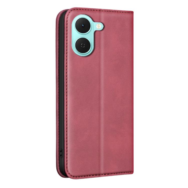 For Tecno Spark Go 3 BINFEN COLOR Calfskin Texture Magnetic RFID Vegan Leather Phone Case