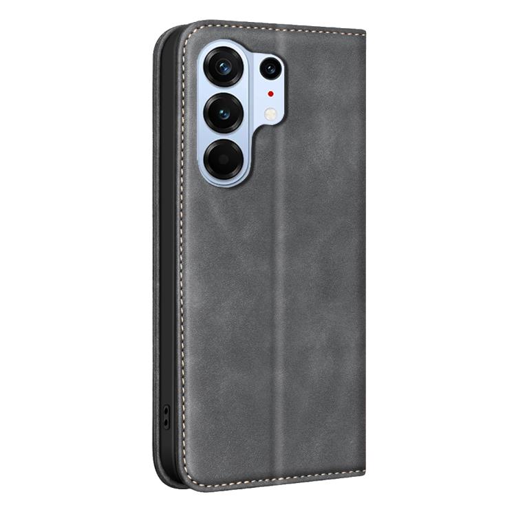 For Tecno Camon 50 Pro 4G BINFEN COLOR Calfskin Texture Magnetic RFID Vegan Leather Phone Case