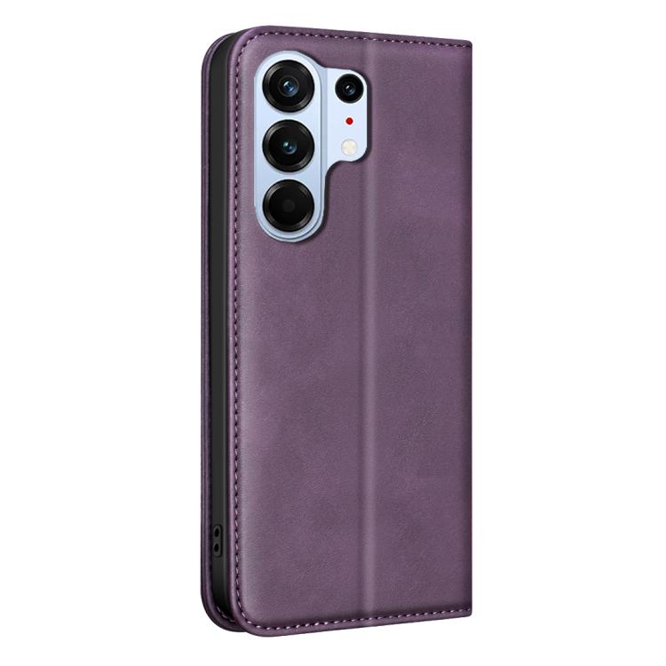 For Tecno Camon 50 Pro 4G BINFEN COLOR Calfskin Texture Magnetic RFID Vegan Leather Phone Case