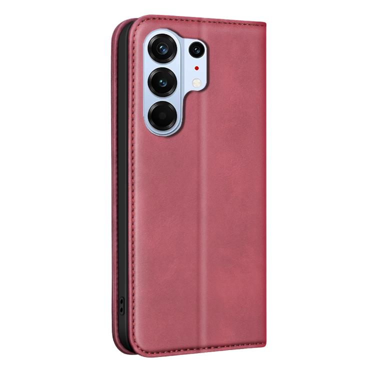 For Tecno Camon 50 Pro 4G BINFEN COLOR Calfskin Texture Magnetic RFID Vegan Leather Phone Case