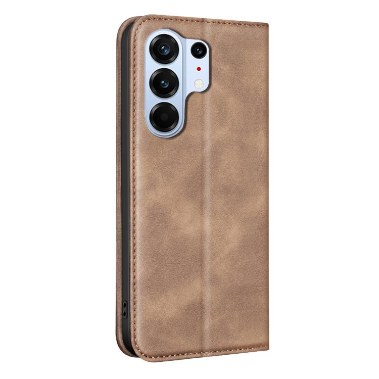For Tecno Camon 50 Pro 4G BINFEN COLOR Calfskin Texture Magnetic RFID Vegan Leather Phone Case