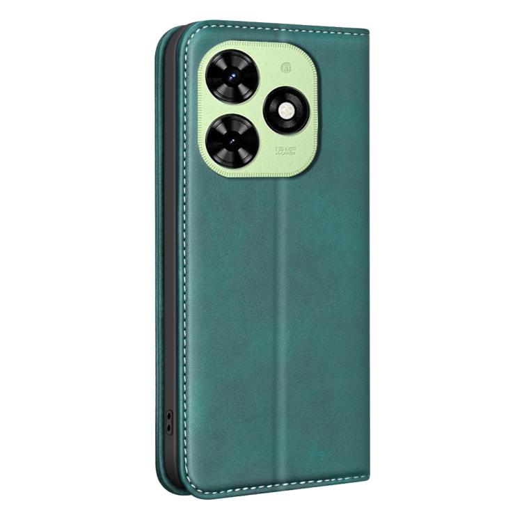 For Tecno Spark Go 2024 / Pop 8 BINFEN COLOR Calfskin Texture Magnetic RFID Vegan Leather Phone Case