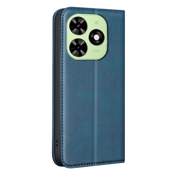 For Tecno Spark Go 2024 / Pop 8 BINFEN COLOR Calfskin Texture Magnetic RFID Vegan Leather Phone Case