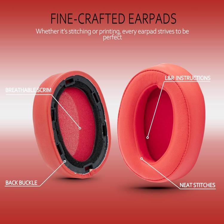 For Sony MDR-100ABN / WH-H900N XDcase 1 Pair Protein Leather Headset Replacement Ear Pads with Prying Tool