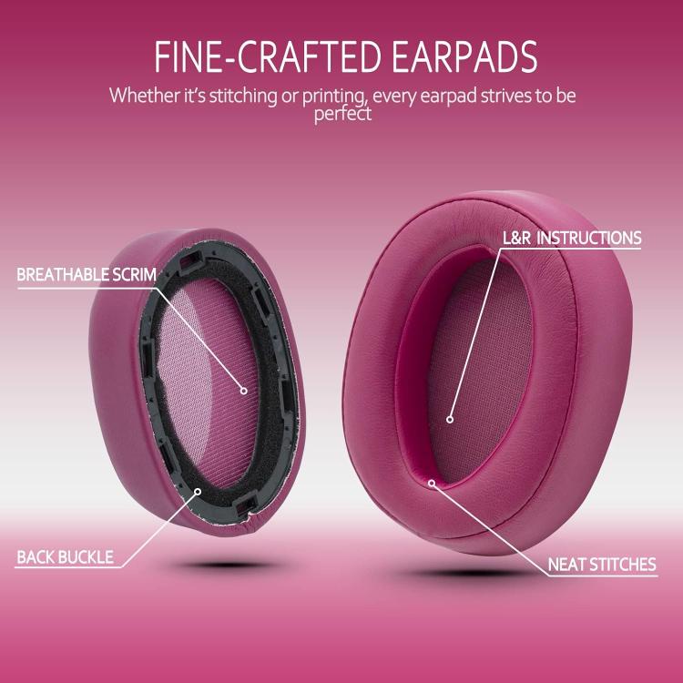 For Sony MDR-100ABN / WH-H900N XDcase 1 Pair Protein Leather Headset Replacement Ear Pads with Prying Tool