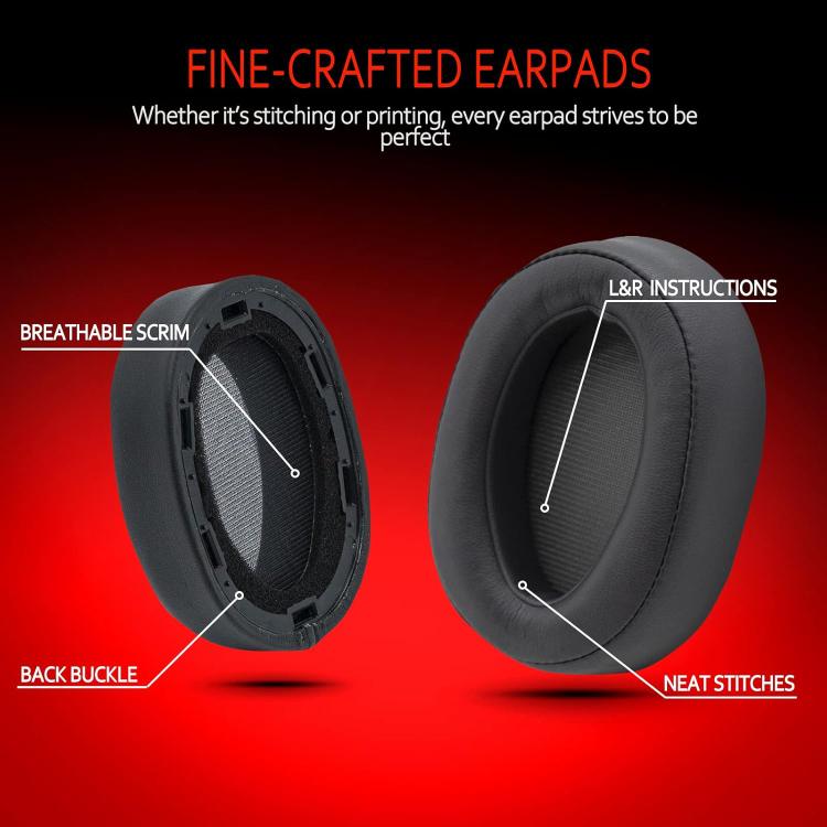 For Sony MDR-100ABN / WH-H900N XDcase 1 Pair Protein Leather Headset Replacement Ear Pads with Prying Tool