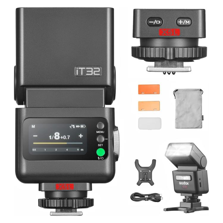 Godox iT32 iFlash Camera Flash & X5 TTL Wireless Flash Trigger For Leica - Black