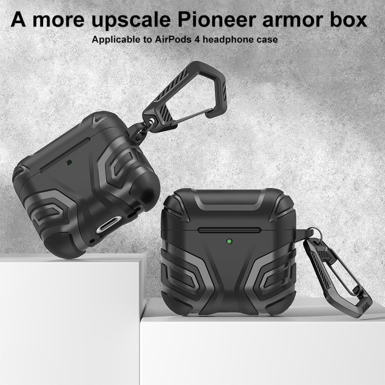 For AirPods 4 XDcase Dark Pattern TPU Earphone Cover with Carabiner