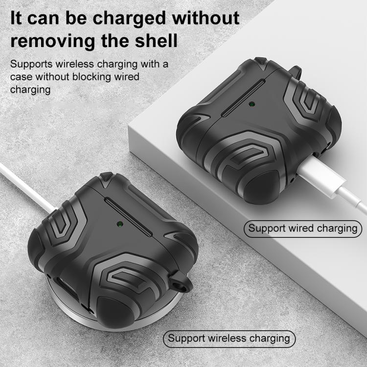 For AirPods 4 XDcase Dark Pattern TPU Earphone Cover with Carabiner