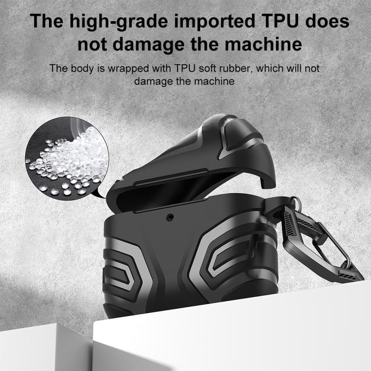 For AirPods 4 XDcase Dark Pattern TPU Earphone Cover with Carabiner